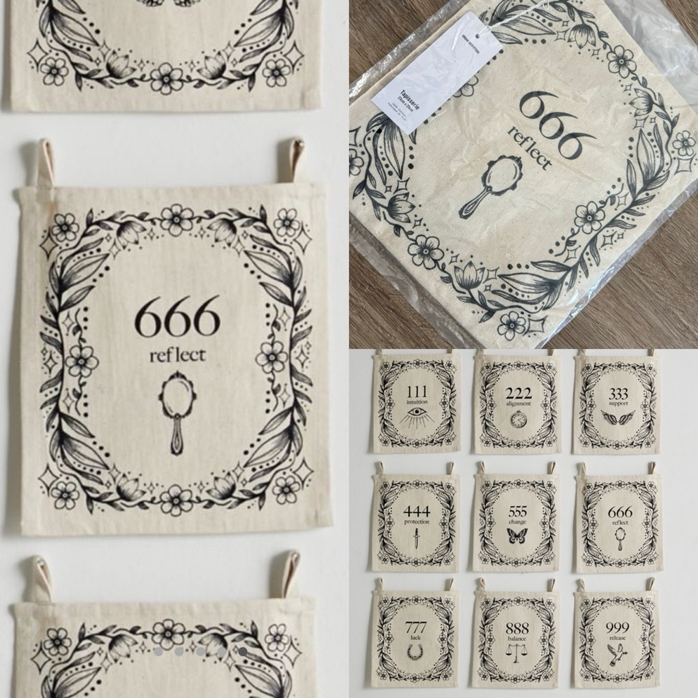 NWT urban outfitters Angel Number Tapestry mini small
